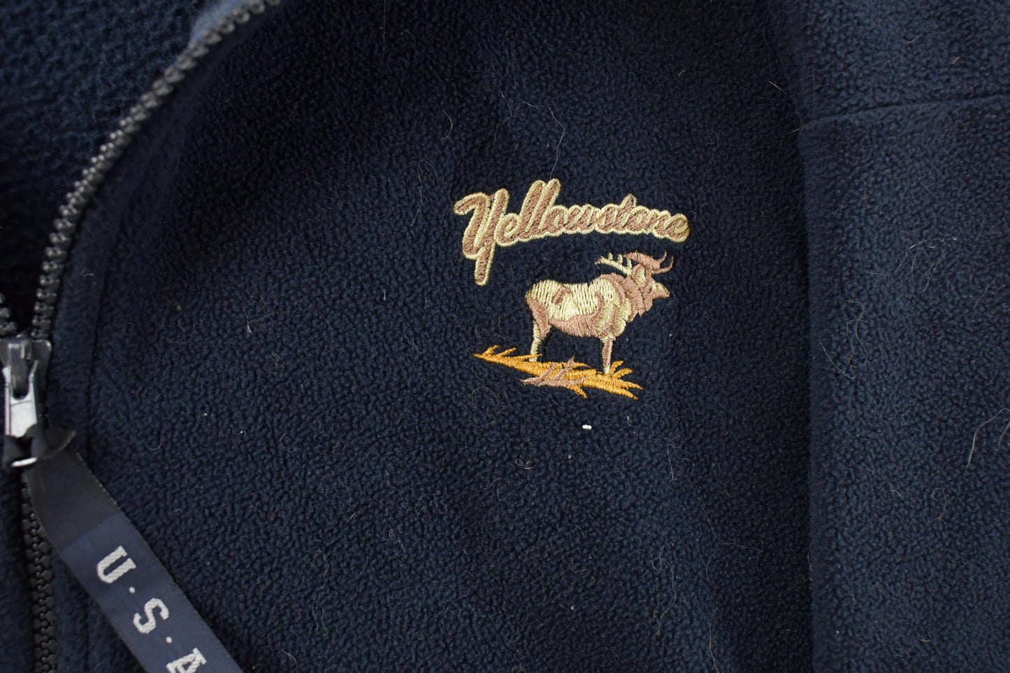 Vintage 1990s Yellowstone Full Zip Fleece Sweater Men's M