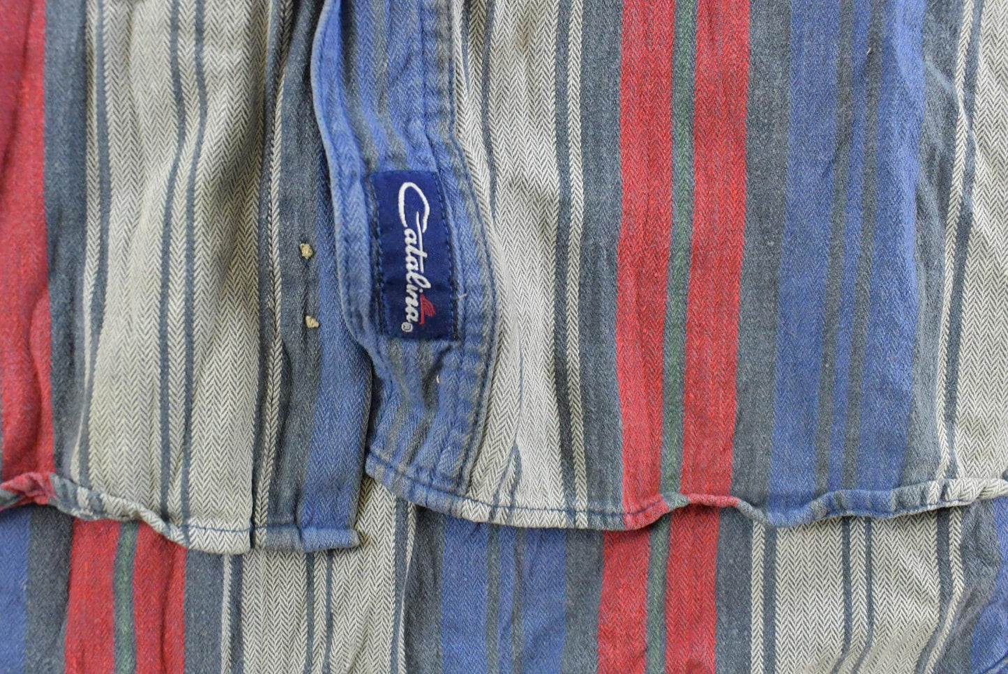 Vintage 1990s Catalina Striped Yachting Button Up Shirt Men's Large