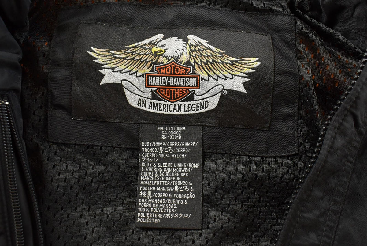 Vintage 1990s Harley Davidson Embroidered Motorcycle Jacket Men's M