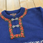 Vintage 1990s Norwool Wool Knit Abstract Pattern Sweater Men's L
