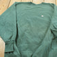 Vintage 1990s Champion Reverse Weave Blank Green Crewneck Sweatshirt Men's L / 90s Streetwear / Athleisure Sportswear