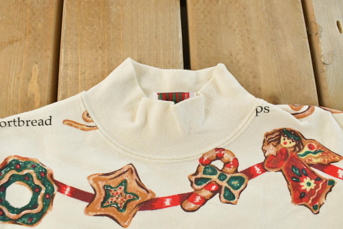 Vintage 1990s Nutcracker Mock Neck Christmas Crewneck Sweatshirt Men's M