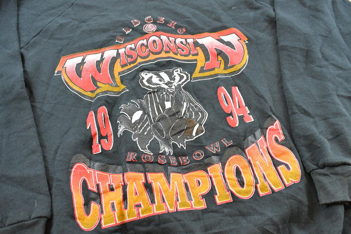 Vintage 1994 University of Wisconsin Badgers NCAA Rose Bowl Collegiate Crewneck Sweatshirt Men's L