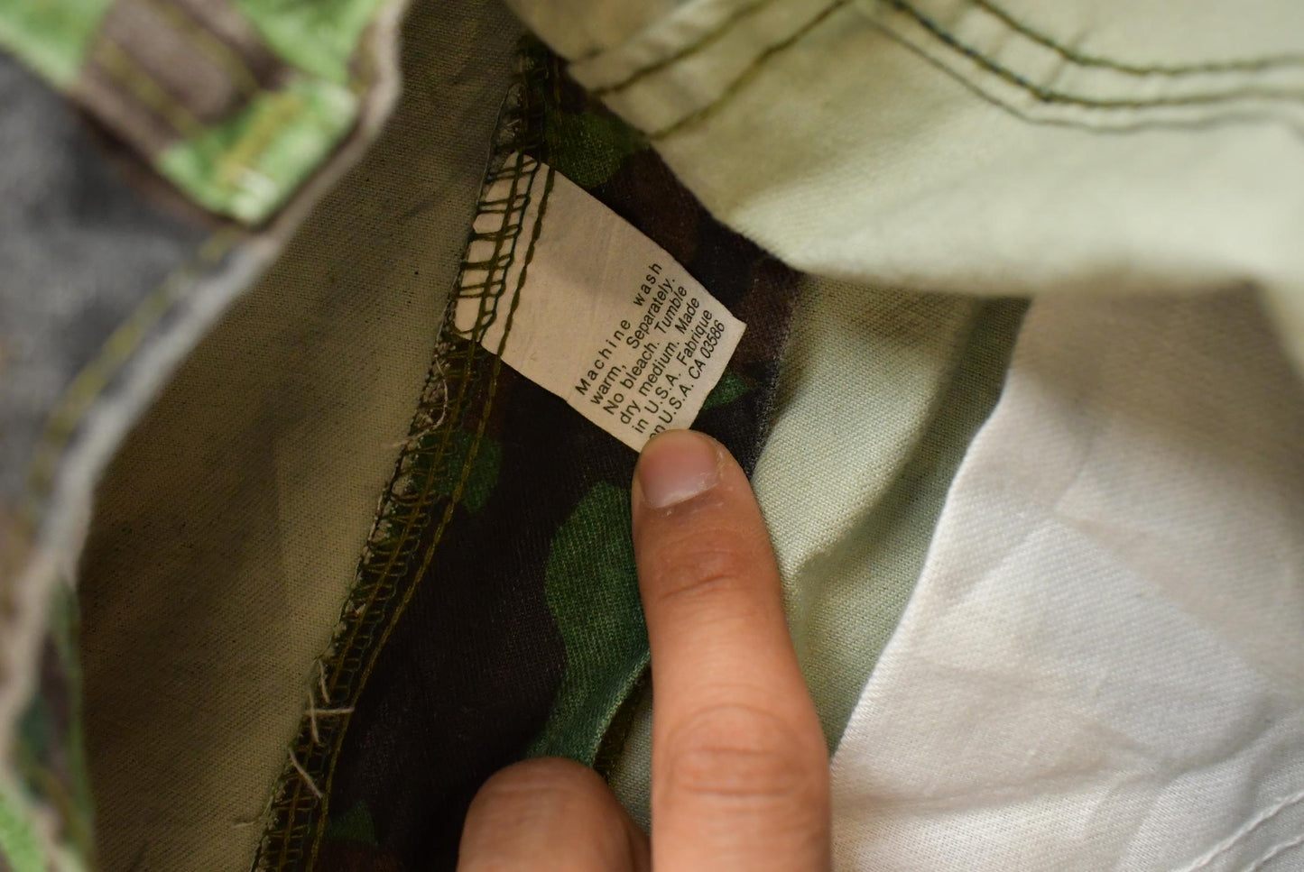 Vintage 1970s Woodland Camouflage Hunting Pants Men's 34 x 28.5