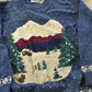 Vintage 1990s Christmas Winter Knitted Wool Blend Sweater Men's S