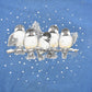 Vintage 1990s Morning Sun Chickadee Birds Graphic Crewneck Sweatshirt Women's L