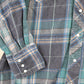 Vintage 1990s Wrangler Plaid Western Style Button Up Shirt Men's Large