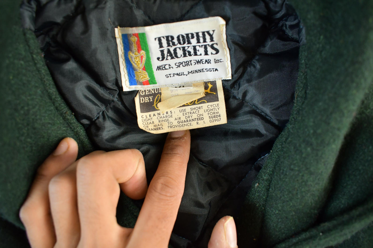 Vintage 1980s Trophy Jackets Lincoln Bears Collegiate Wool Letterman Varsity Jacket Youth XL