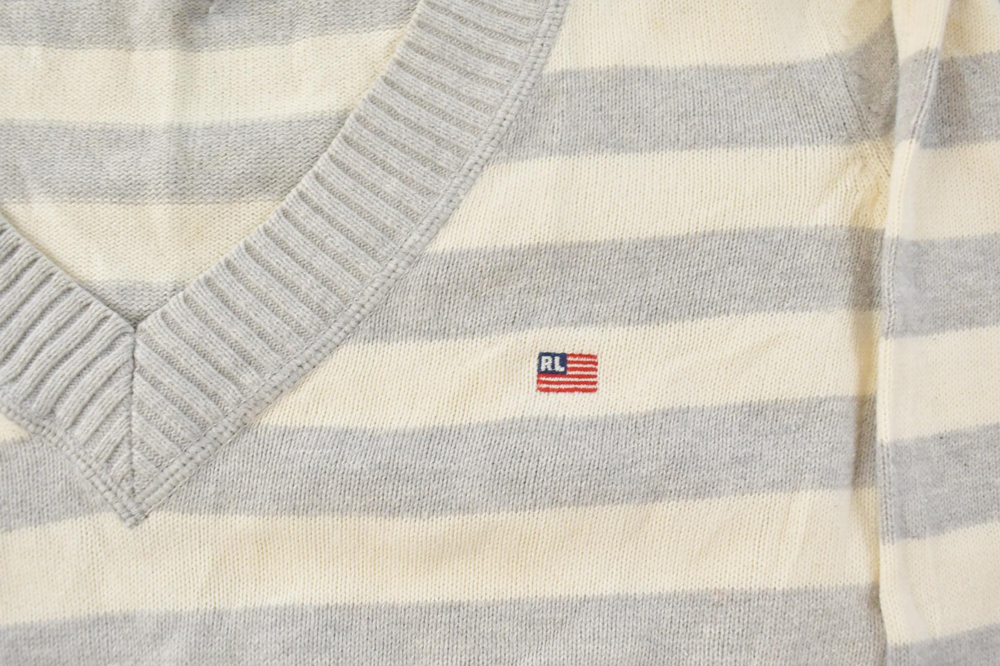 Vintage 1990s Polo Jeans Co Ralph Lauren Knit V-Neck Sweater Women's L