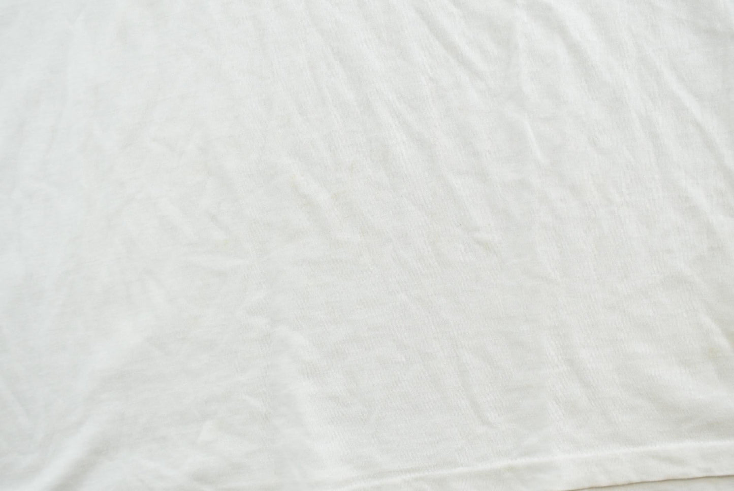 Vintage 1990s Super Faded Threadbare Blank White Pocket T-Shirt Mens L