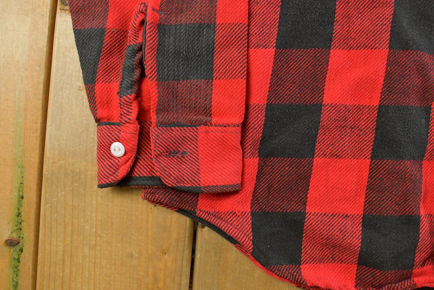 Vintage 1980s Big Mac JC Penney Buffalo Plaid Button Up Shirt Men's L
