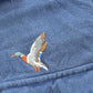 Vintage 1990s L.L. Bean Blue Chamois Cloth Embroidered Duck Button Up Shirt Men's L
