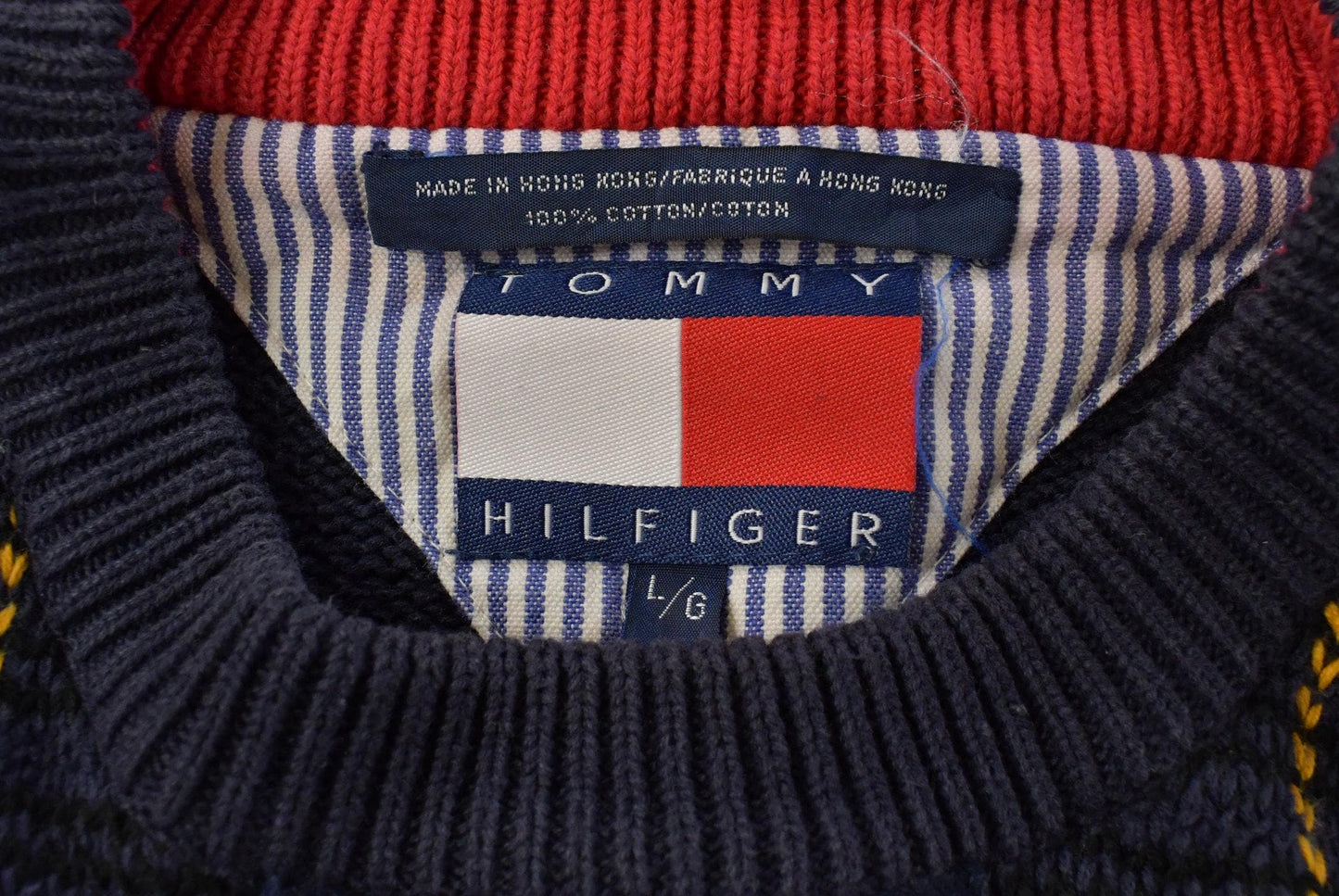 Vintage 1990s Tommy Hilfiger Knit Crewneck Sweater Men's M