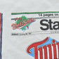Vintage 1991 Minnesota Twins World Series Newspaper MLB Baseball Crewneck Sweatshirt Men's L