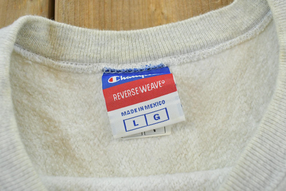 Vintage 1990s NYU Champion Reverse Weave Crewneck Sweatshirt Men's L