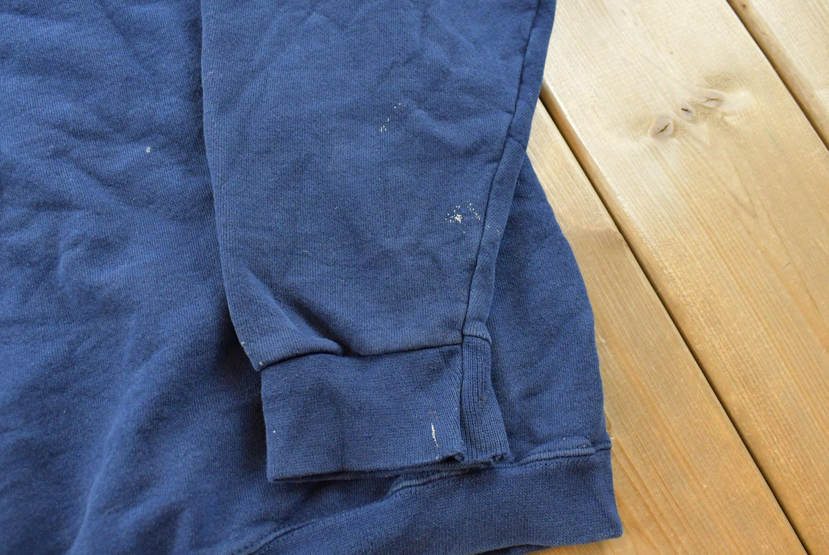 Vintage 1990s Tultex Blank Blue Crewneck Sweatshirt Men's XL