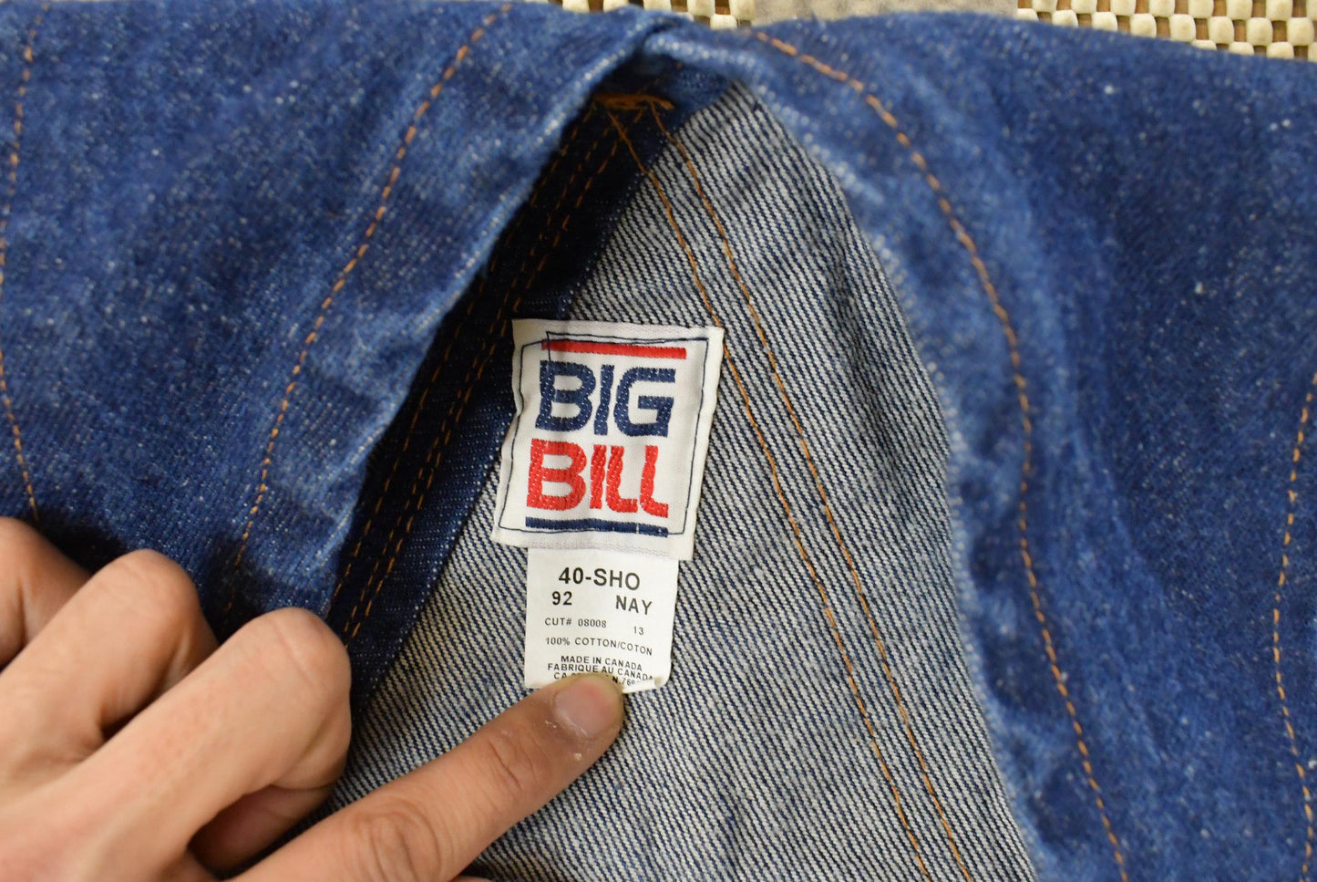 Vintage 1990s Big Bill Denim Overalls Men's 38 x 24.5