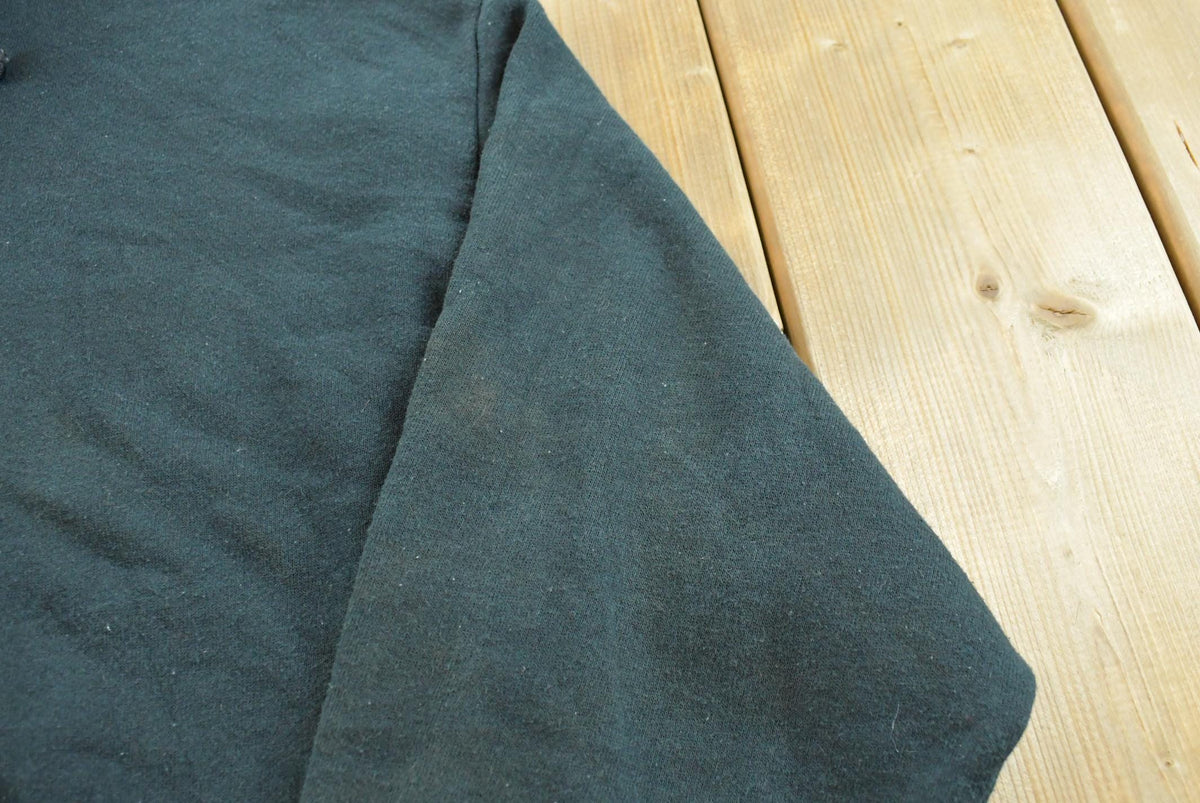 Vintage 2000s Black Blank Zip Up Hoodie Sweatshirt Men's L