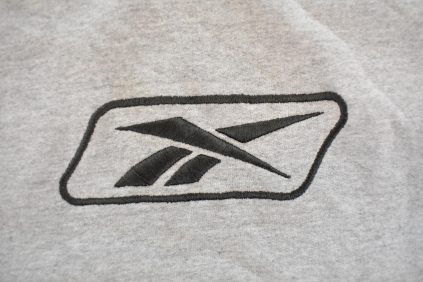 Vintage 2000s Reebok Big Logo Embroidered V Neck Sweatshirt Men's 2XL