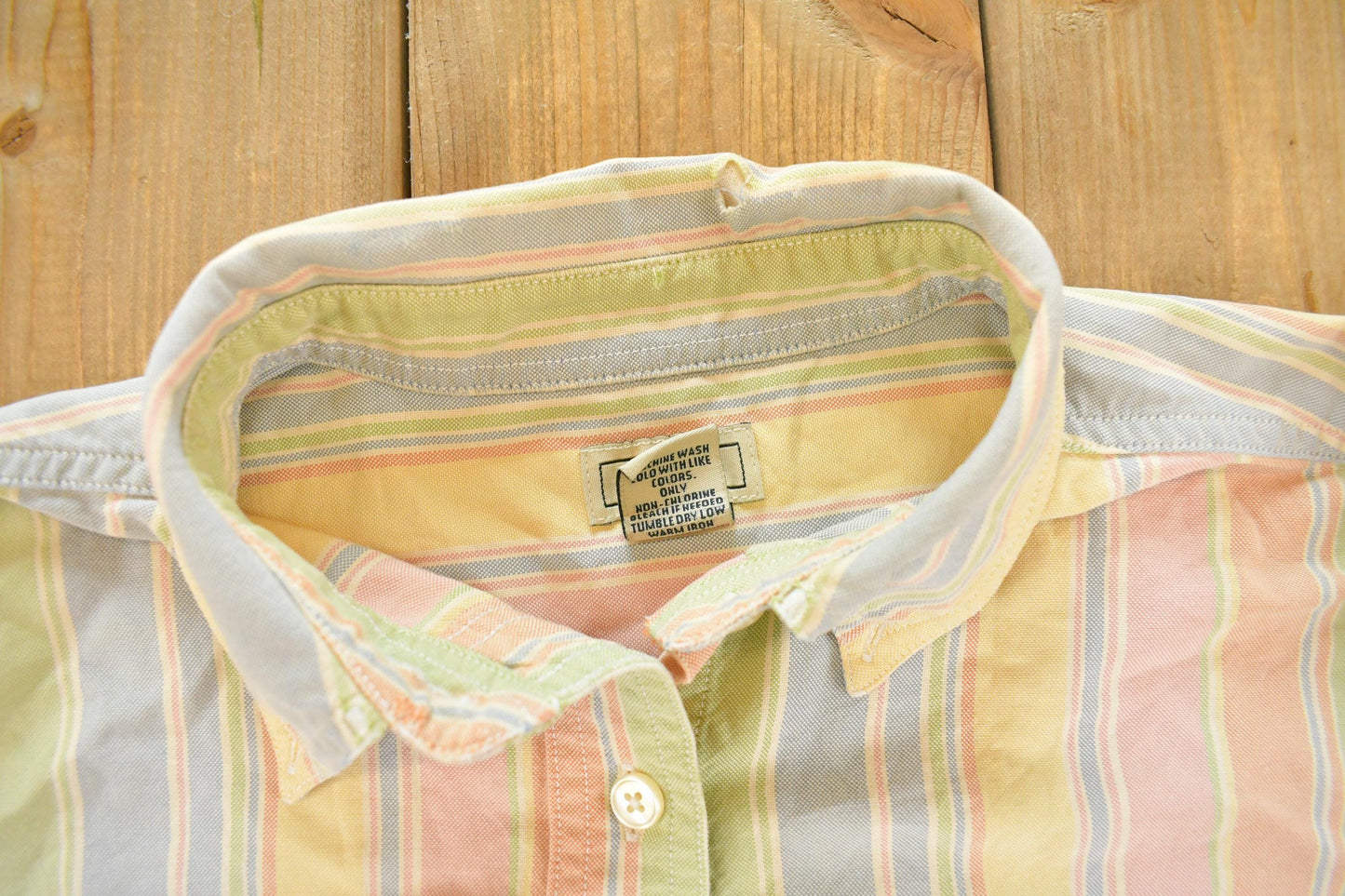 Vintage Y2K L.L. Bean Striped Long Sleeve Button Down Shirt Women's L