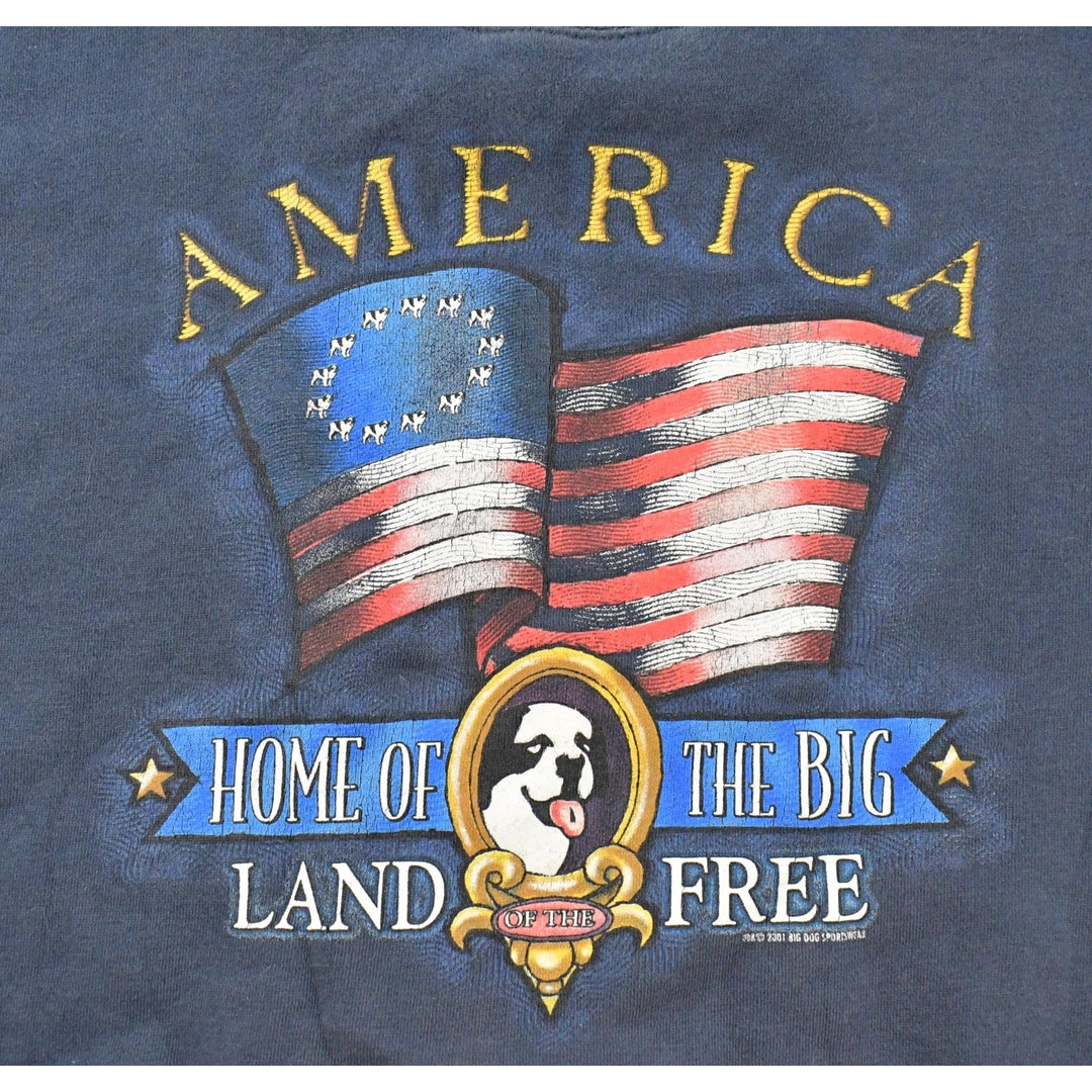 Vintage 2000s Big Dogs America Crewneck Sweatshirt Men's Large