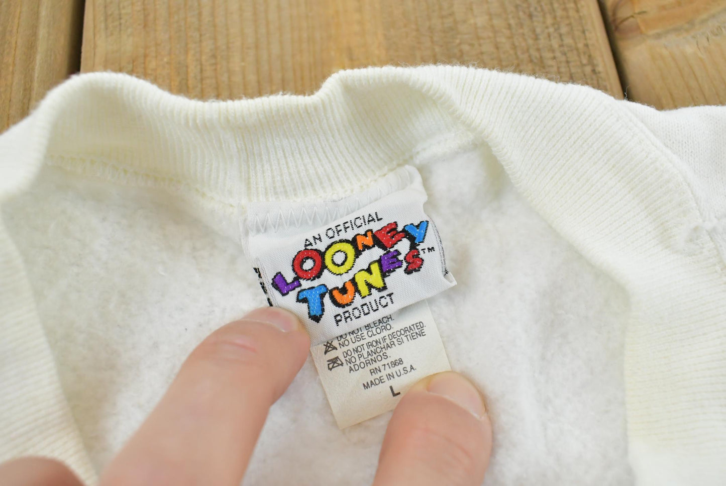 Vintage 1996 Freeze Looney Tunes Back Off Buddy Crewneck Sweatshirt Men's L