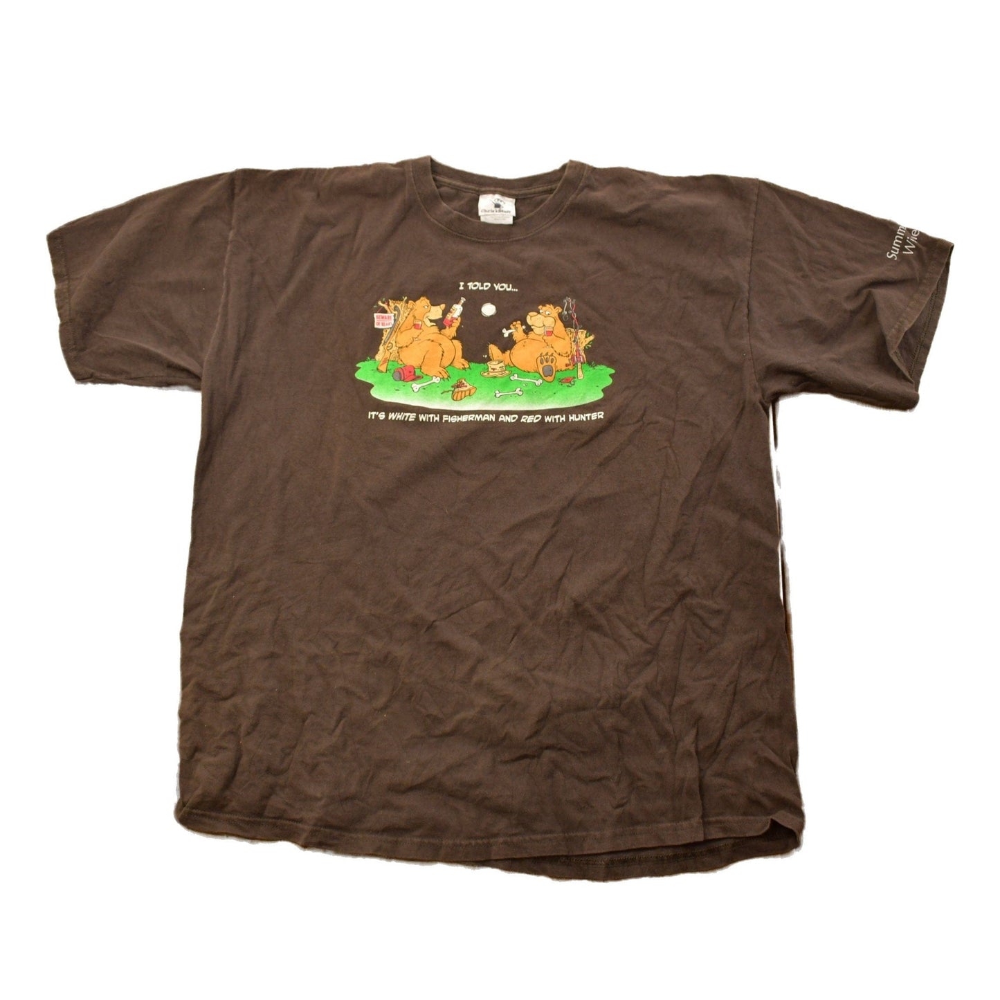 Vintage 1990s Funny Cartoon Bears Graphic T Shirt Men's XL