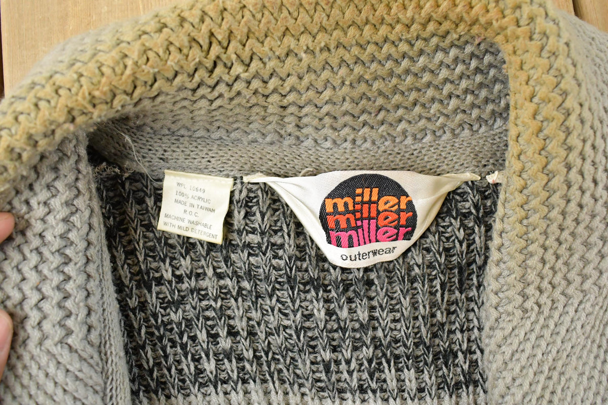 Vintage 1970s Miller Southwestern Knit Cardigan Sweater Men's M