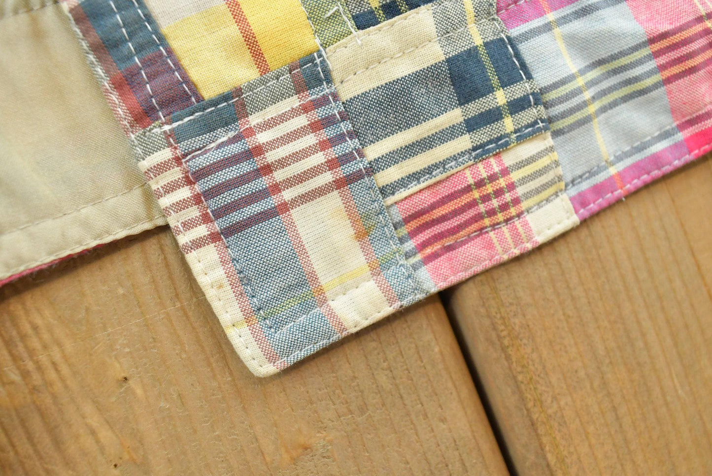 Vintage 1990s Keren Hart Patchwork Plaid Jacket Women's L