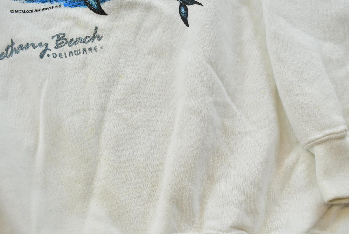 Vintage 1992 Bethany Beach Delaware Dolphins Souvenir Crewneck Sweatshirt Men's M