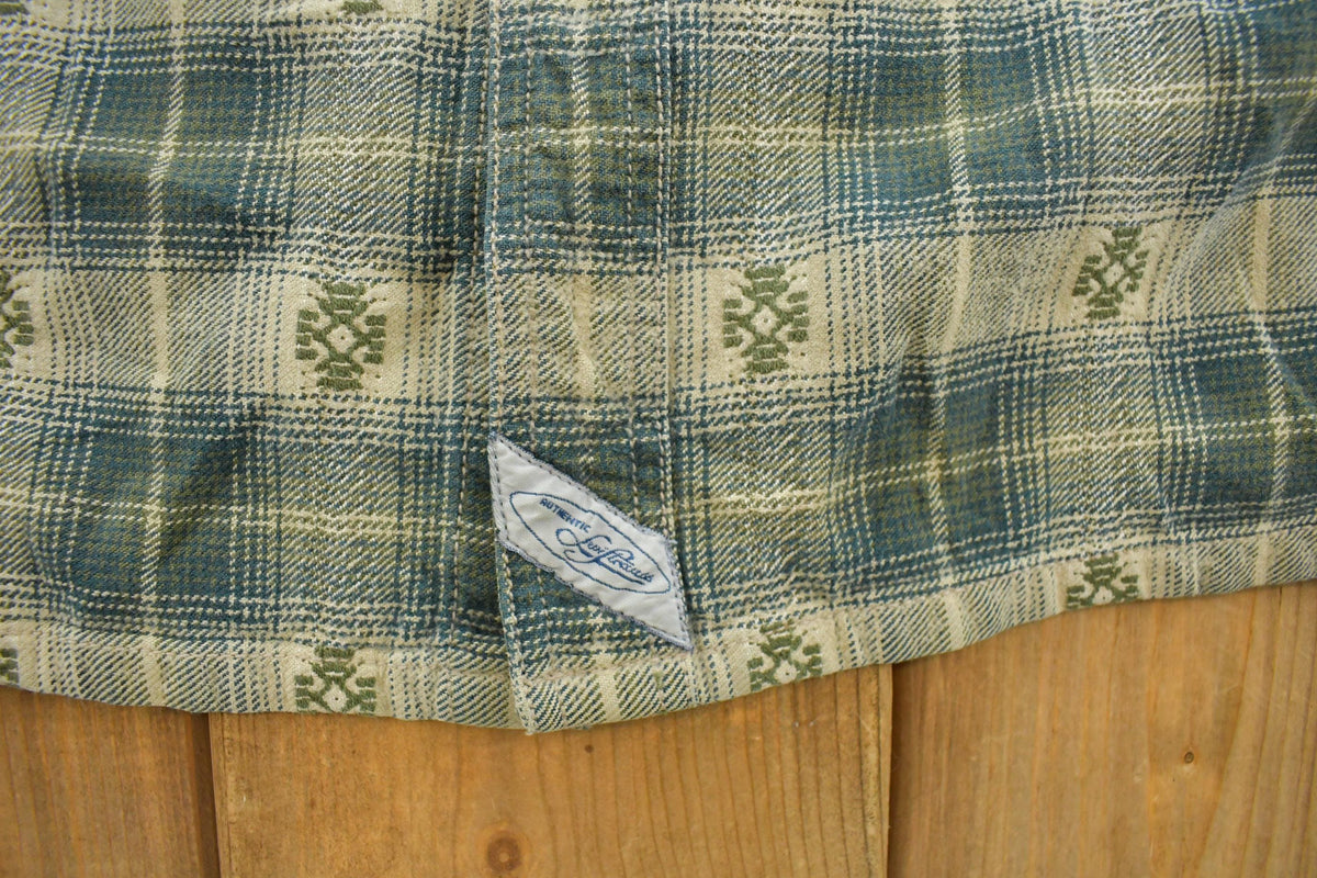 Vintage 1990s Levi's Aztec Embroidered Flannel Button Up Shirt Men's L