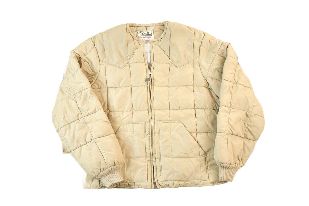 Vintage 1970s Walls Blizzard Pruf Tan Work Jacket Made In USA Men's XL