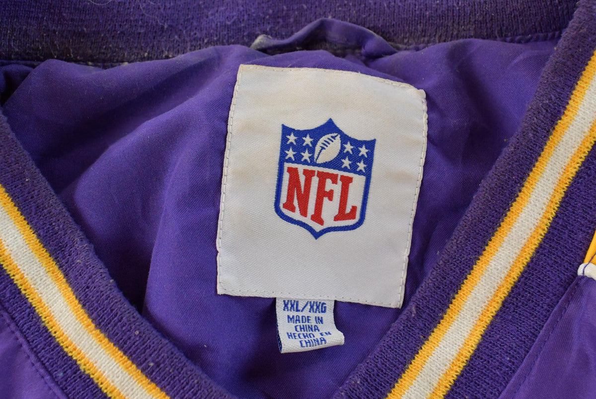 Vintage Y2K Minnesota Vikings Pullover NFL Football Windbreaker Jacket Men's XXL