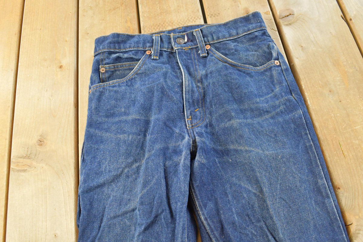 Vintage 1980s Faded Levi's Orange Tab 505 Regular Straight Fit Denim Blue Jeans Men's 28 x 32