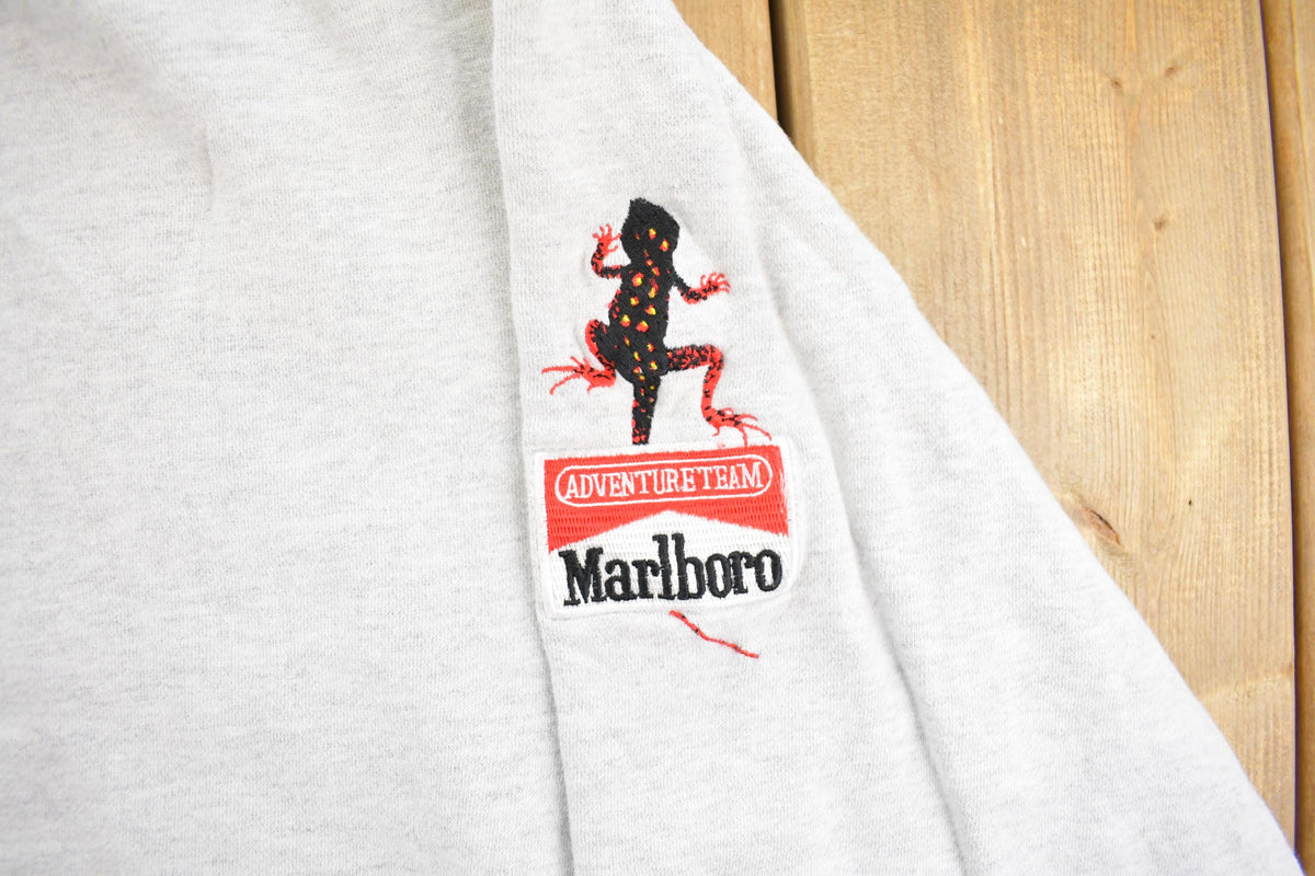 Vintage 1990s Marlboro Embroidered Lizard Logo Promotional Crewneck Sweatshirt Men's L