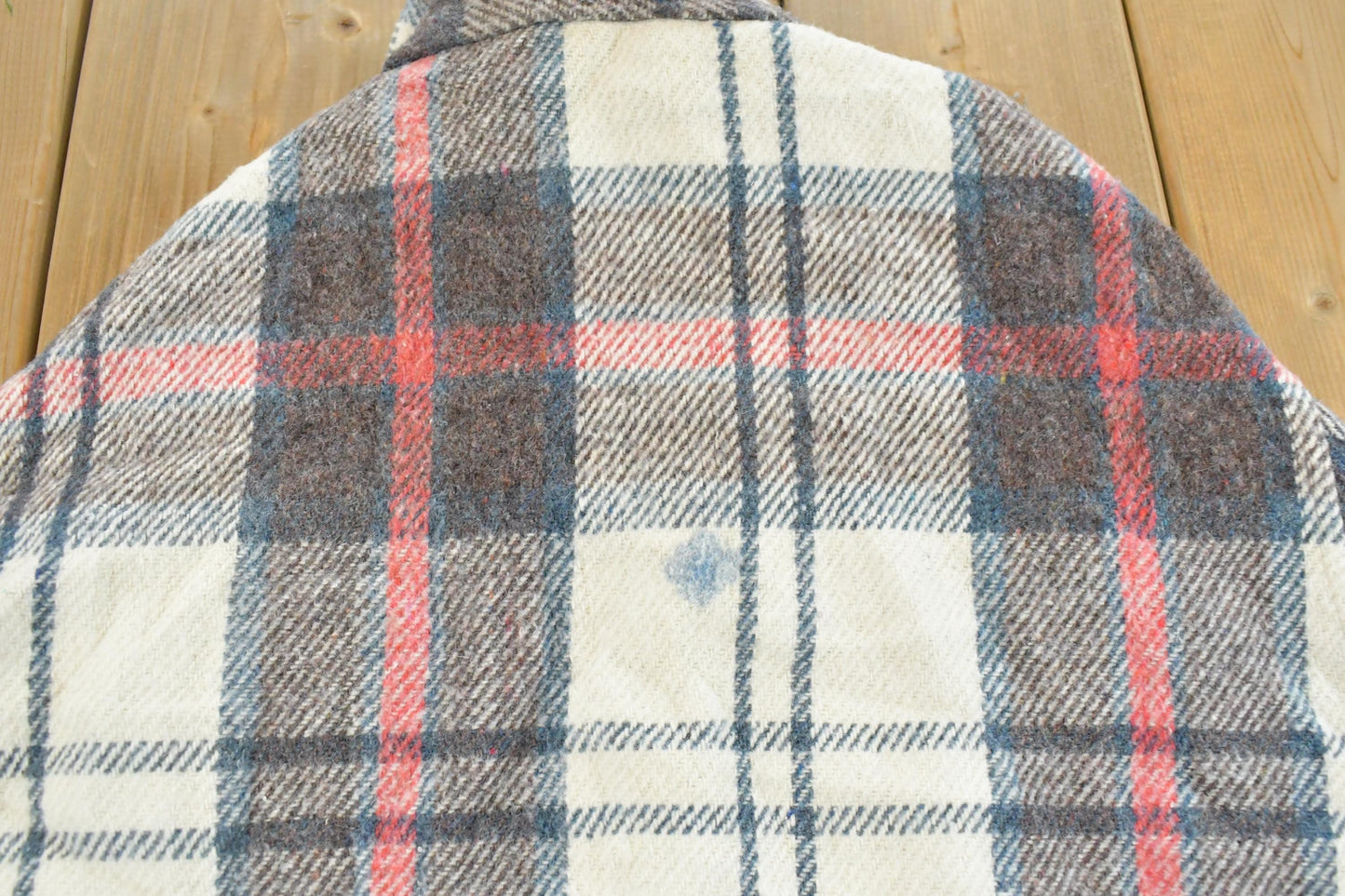 Vintage 1980s CPO Holiday Flannel Shirt Jacket Men's Large