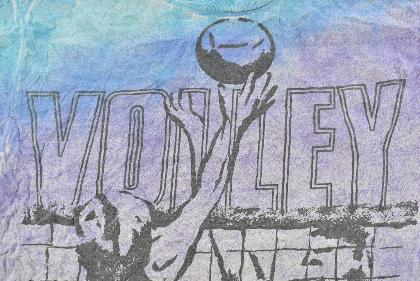 Vintage 1990s Beach Volleyball All Over Print Graphic T-Shirt Men's M