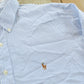 Vintage 1990s Polo Ralph Lauren Blue Striped Button Up Dress Shirt Mens 2XL