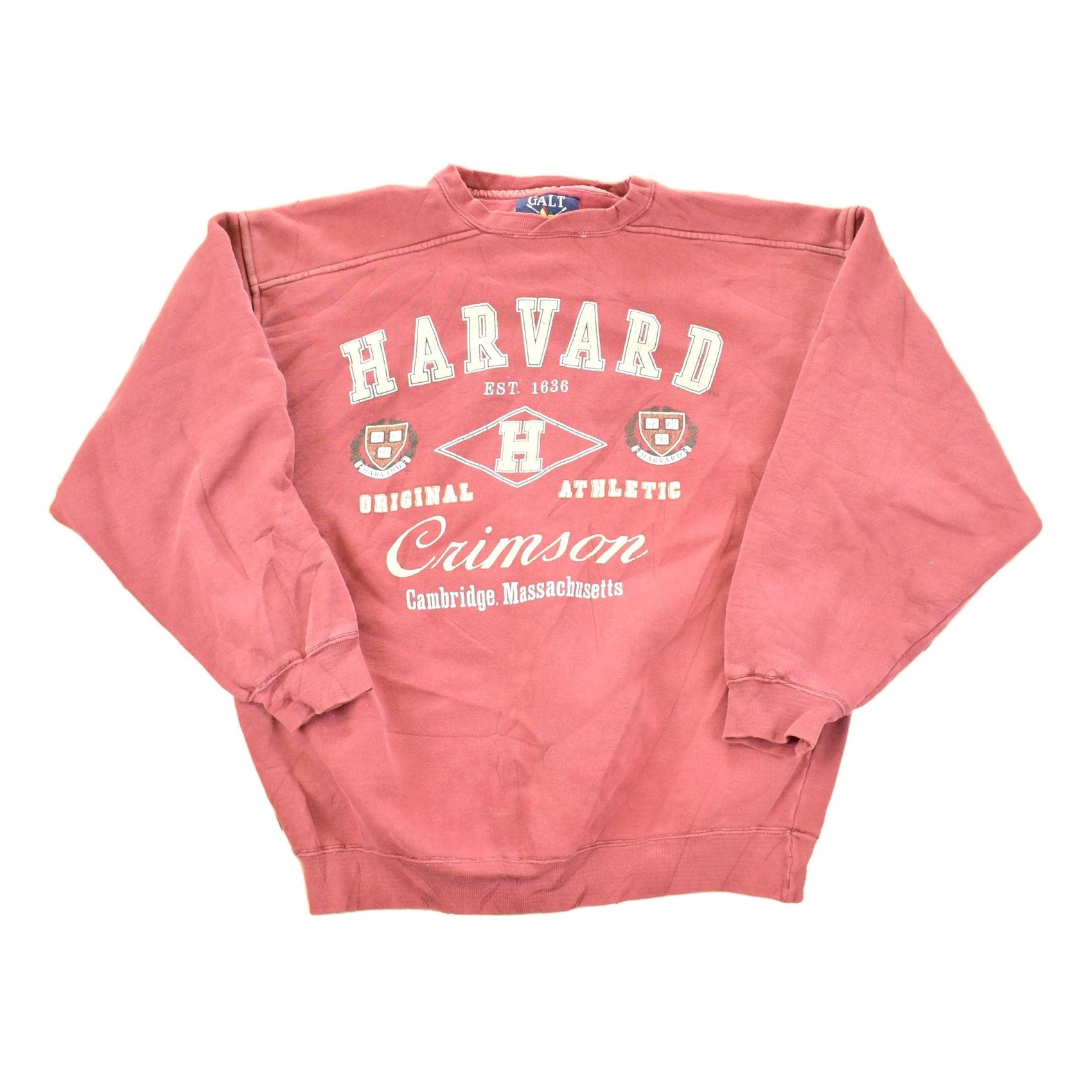 Vintage 1990s Harvard Crimson University Crewneck Sweater Men's L