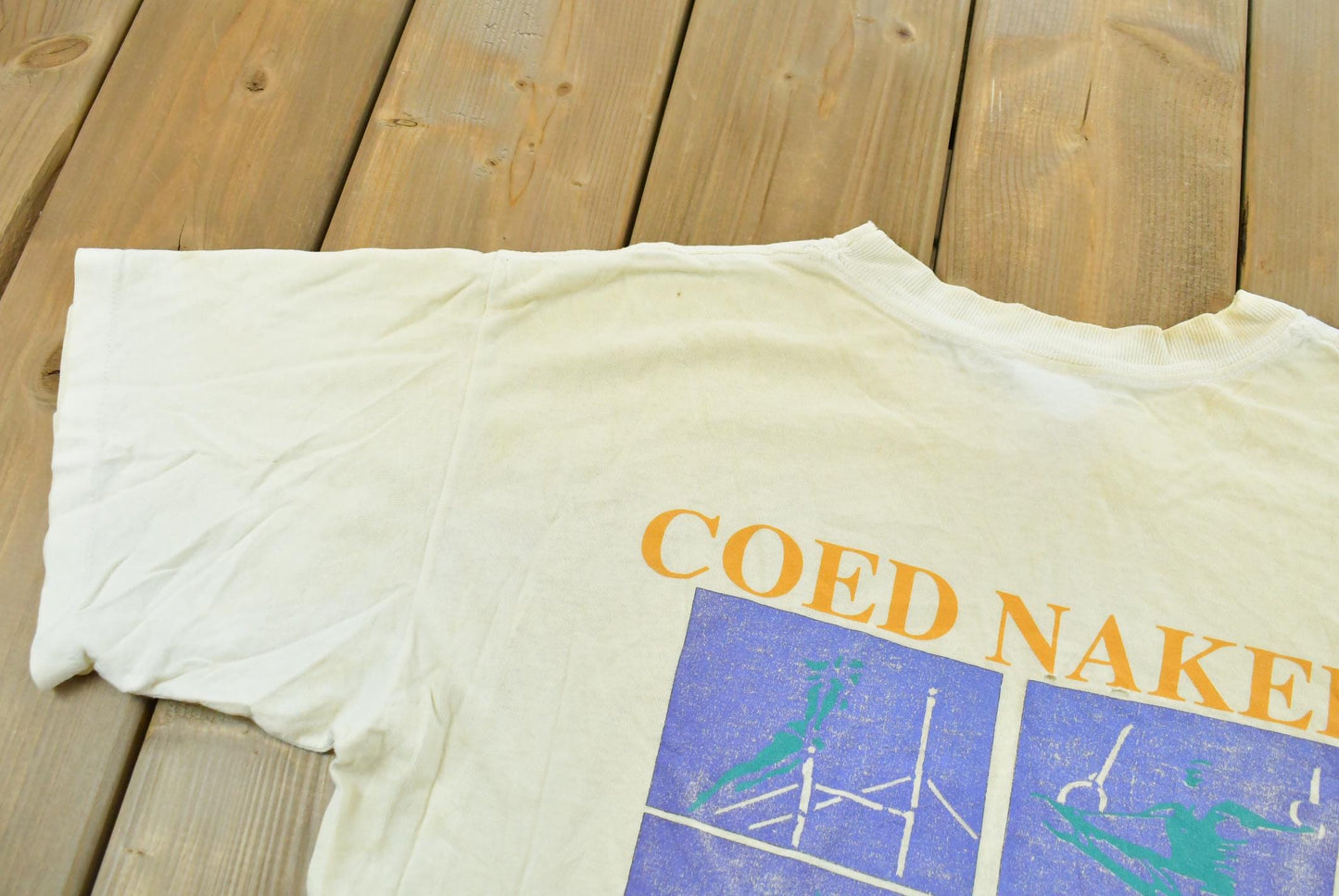 Vintage 1990s Coed Naked Gymnastics T-Shirt Men's L