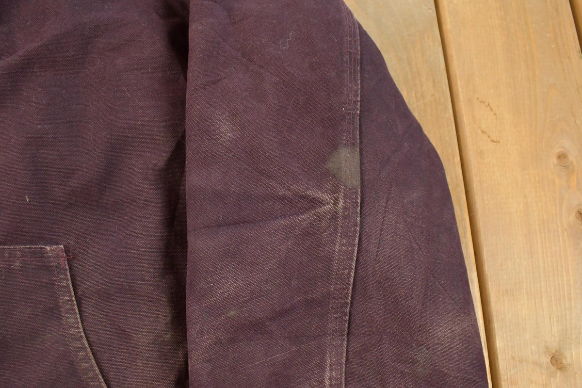 Vintage 2000s Carhartt Plum Canvas Hooded Jacket Men's L