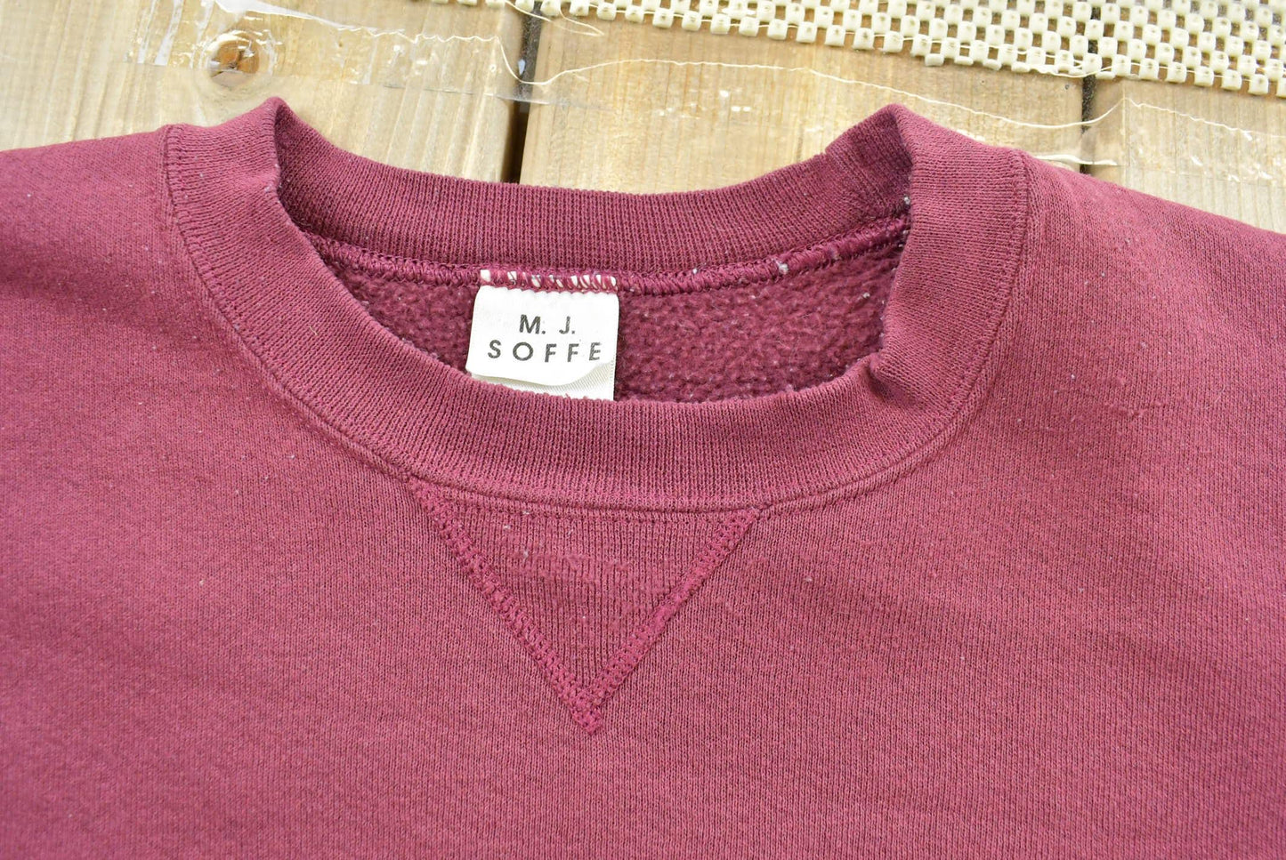 Vintage 1990s MJ Soffe Blank Red Crewneck Sweatshirt Men's