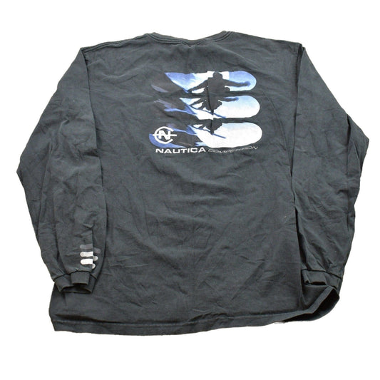Vintage 1990s Nautica Competition Long Sleeve Shirt Men's Large