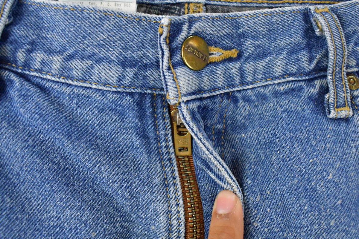 Vintage 2000s Carhartt Flannel Lined Denim Work Jeans Men's 35 x 31