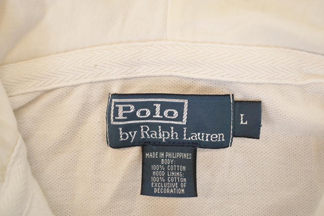 Vintage 1990s Polo By Ralph Lauren Embroidered Horse Logo Full Zip Hoodie Sweatshirt Men's M