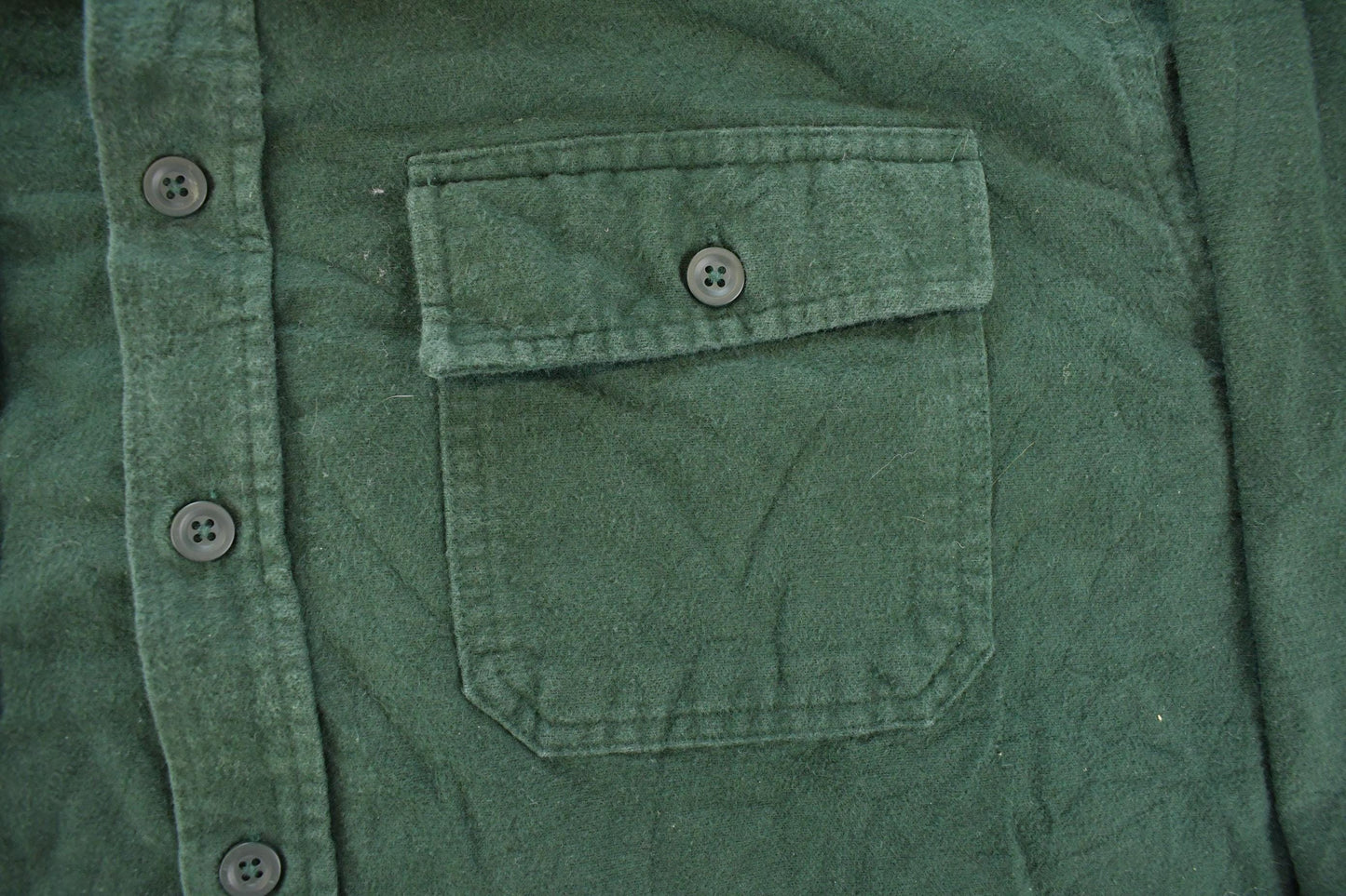 Vintage Y2K L.L. Bean Dark Green Cloth Button Up Shirt Men's L