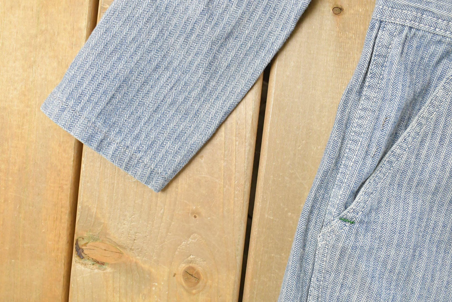 Vintage 1970s Key Imperial Denim Herringbone Mechanics Coveralls Women's 27 x 23