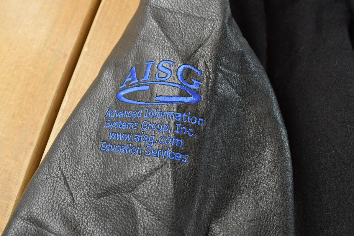 Vintage 1990s Sun Microsystems Java Embroidered Wool Varsity Jacket Size Men's Large