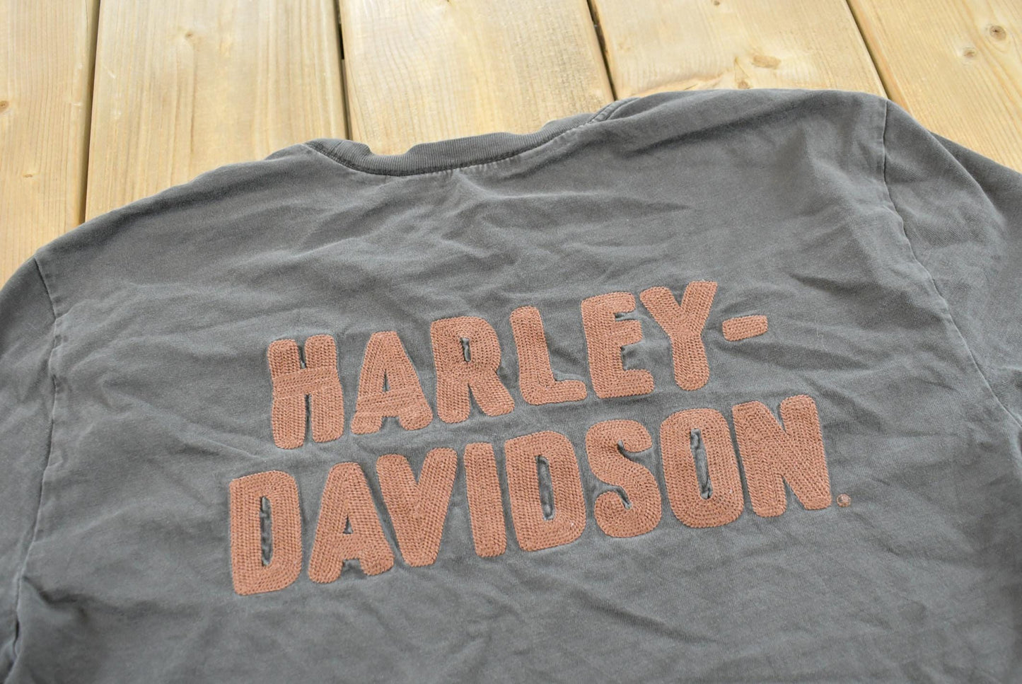 Vintage 2000s Harley Davidson Motorcycles Embroidered T-Shirt Mens S