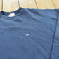 Vintage 1990s Nike Embroidered Mini Swoosh Blue Crewneck Sweatshirt Men's XL